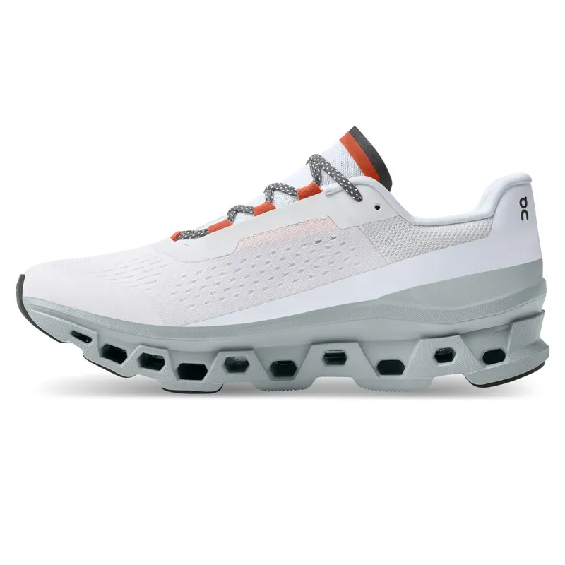 On Cloudmonster Mens Road Running Shoes - Frost Surf-3